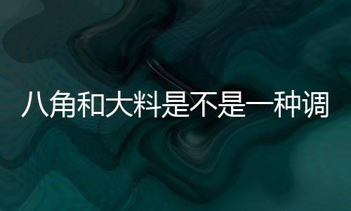 八角和大料是不是一种调味料 有一类人炒菜别放八角