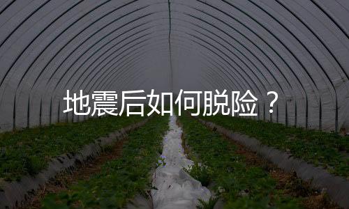 地震后如何脱险？